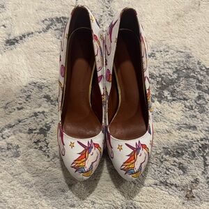 Women Unicorn Print Heels